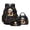 Black-Math Panda, variant on Kuiaobaty Cardinal Daisy Print Backpack with Lunch Bag & Pencil Case for Teens Large Capacity Backpack with Pencil Pouch Portable Lunch Box and Bookbag with Bottle Holder for School Picnic