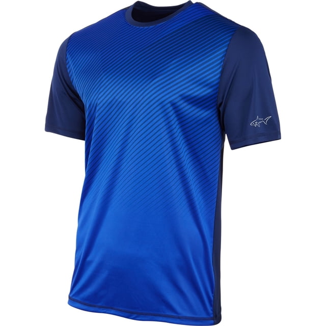 Camiseta básica a rayas Greg Norman para hombre azul grande
