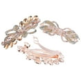 thumbnail image 4 of Unique Bargains Hair Barrettes Hair Accessories for Women Hair Clip Sparkly  Rhinestones Hairpin 3 Pcs Champagne, 4 of 7