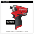 thumbnail image 2 of Milwaukee 2551-20 M12 FUEL SURGE Hydraulic Driver 1/4" Hex (Tool Only), 2 of 10