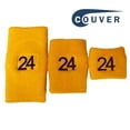 thumbnail image 6 of COUVER Basketball Star White Wristband with Black Number 1, 4 Inch, 1 Pair, 6 of 7