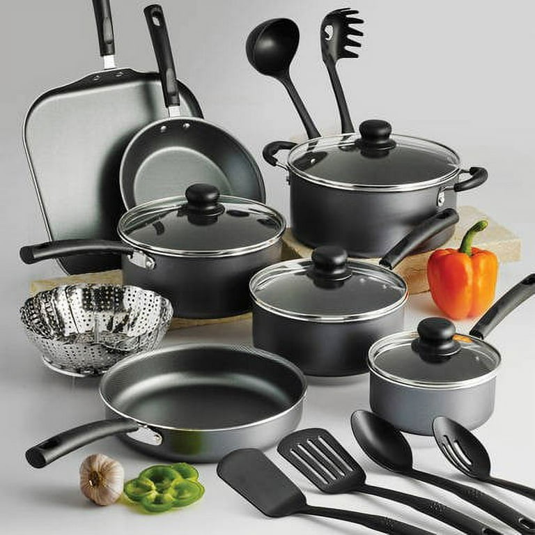 Tramontina Primaware 18 Piece Non-stick Cookware Set, Steel Gray new