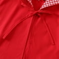 thumbnail image 6 of Girls Little Red Riding Hood 2Pcs Set Red Gingham Dress With Hooded Cape For Halloween Party Dress Up, 6 of 8