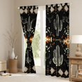 thumbnail image 3 of Homewish Teens Bohemian Aztec Curtains Pack of 2 (42x84 Each),Western Cactus Curtains Blackout,Exotic Style Bedroom Curtains,Ultra Soft Home Decor, 3 of 6