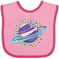 thumbnail image 3 of Inktastic Planet Saturn with Stars Boys or Girls Baby Bib, 3 of 4