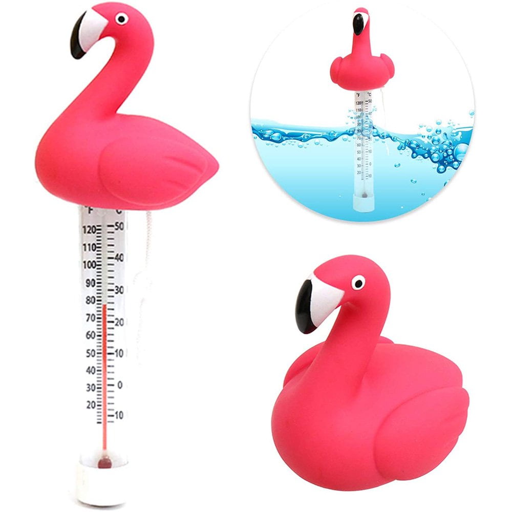 Indoor Outdoor Thermometer Wasserthermometer Flamingo Aquarium-Thermometer Pond Water Thermometer Baby Thermometer Badewanne Keptfeet Pool Thermometer Flamingo 