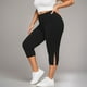 thumbnail image 2 of Pantalones de yoga de cintura alta para mujer: aberturas laterales, leggings elásticos y transpirables de largo 8 para correr en el gimnasio: ropa deportiva cómoda con cintura alta, 2 of 4