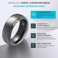 thumbnail image 2 of ThunderFit Silicone Men’s Wedding Rings, 10mm Wide 2.5mm Thick Rubber Wedding Bands, 2 of 5