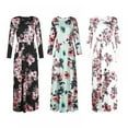 thumbnail image 2 of Girls Casual Maxi Floral Dress Long Sleeve Holiday Pockets Dresses, 2 of 9