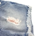 thumbnail image 6 of KIDSCOOL SPACE Baby Girls Denim Shorts,Toddler Little Boys Ripped Soft Jeans Summer Shortalls,Blue,3-4 Years, 6 of 7