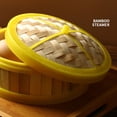 thumbnail image 6 of Multi-Sizes Bamboo Steamer Basket,Bamboo Food Steamer,Chinese Food Making Steamers, for Dumplings,Rice,Vegetables,Fish,Meat,Seafood 16.5CM STEAMER, 6 of 8