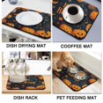 thumbnail image 4 of Dish Drying Mat for Kitchen Counter Happy Halloween Evil Pumpkin Bat Kitchen Drying Mat Absorbent Heat Resistant 18x24 Inch Dishes Plate Glass Dry Draining Pad for Halloween Decor Countertops, 4 of 7