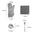 thumbnail image 4 of Mistaha 7PCS Heat Resistant Oven Gloves Table Mat Oven Hand Clips Brush Set Hot Pot Pads Silicone Oven Mitts for Kitchen Cooking Dining Microwave Baking, 4 of 8