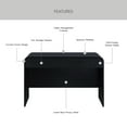 thumbnail image 4 of Better Homes & Gardens Juliet Curved Desk with Storage, Black Finish, 4 of 13