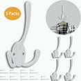 thumbnail image 2 of Wall Mounted Coat Hooks 5 Pack Heavy Duty Black Hardware Robe Hooks Decorative for Single Hanging Coats Towel Cubicle Classroom Kitchen Bath Backpack Hat Hook, 2 of 13