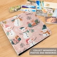 thumbnail image 4 of FORMRS 3 Ring Photo Album 4"x6" Self Adhesive Large Capacity PU Leather Cover, Christmas Snowman, 4 of 8