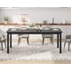 thumbnail image 5 of 70.8 - pulgada industrial dining mesa para 6 people, de madera long dinner mesa con mortise - tenon design y sturdy metal legs para dining room, oficina en casa, o sala de estar (negra), 5 of 7