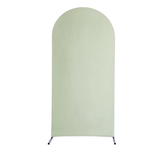 Set of 3 U-shaped wedding arch covers, round top, thick, elastic, 1.2m, 1.5m, 1.8m, matcha green