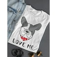 thumbnail image 3 of French Bulldog Love Me Head T-Shirt Women -Image by Shutterstock, Female Small, 3 of 4