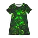 thumbnail image 4 of Niñas Vestido de Día de San Patricio 3-12 Años Niños Niños Verano Casual Cuello Redondo Manga Corta, 4 of 9