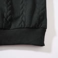 thumbnail image 4 of Mens Sweaters Quarter Zip Pullover Mens Quilted Sweatshirt and Pants Set (Black XXL), 4 of 8
