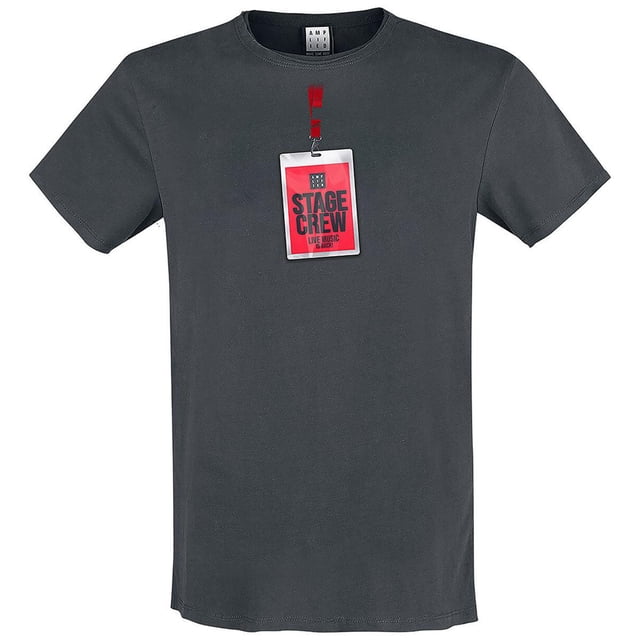 Amplified - Camiseta No Back Stage Passes Double para Hombre (Carbón)