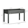 thumbnail image 4 of Raised Garden Bed Wood Elevated with Legs Above Ground Standing Planters Boxes Outdoor Indoor for Vegetables Flower Plants Herb, Dark Gray, 4 of 5