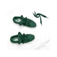 thumbnail image 4 of INSPIRE CHIC Women's 2 Pairs Flat Ribbon Sneaker Canvas Shoelaces Dark Green 110cm/43.3", 4 of 4