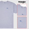 thumbnail image 2 of Wrangler Big and Tall T-Shirts for Men, 2 Pack Cotton Tee Chest Pocket - Blk/Hthr Grey 3X, 2 of 3