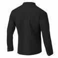 thumbnail image 4 of Camisas de los Hombres de Manga Larga Casual Color Sólido Solapa Mezcla de Lino, Suéter de Mitad de Cremallera para el Ocio Diario Al Aire Libre, 4 of 8