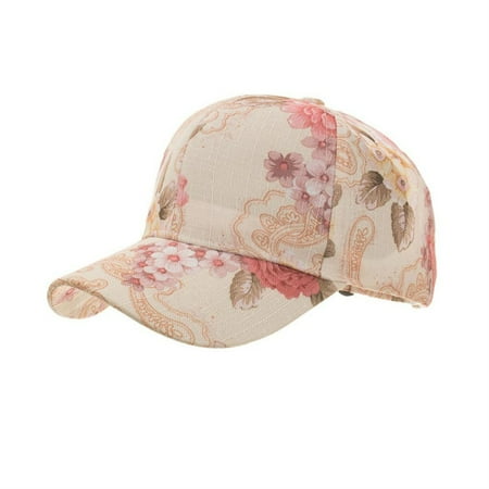 

PANOEGSN Women Flora Print Sport Headband Classic Sun Sports Visor Hat Cap Pop Style Casual