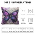 thumbnail image 5 of Nawypu  Butterfly Throw Pillow Cover Watercolor Animal Bird Magical Fantasy Butterflies Rectangle Pillow Cases Home Decorative Cushion Cover for Bed Sofa Purple Black, 5 of 5
