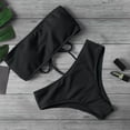 thumbnail image 2 of Harpily 2025 Intimates Women's Strapless Bikini Bikini High Waist Split Bathing Suit, 2 of 3