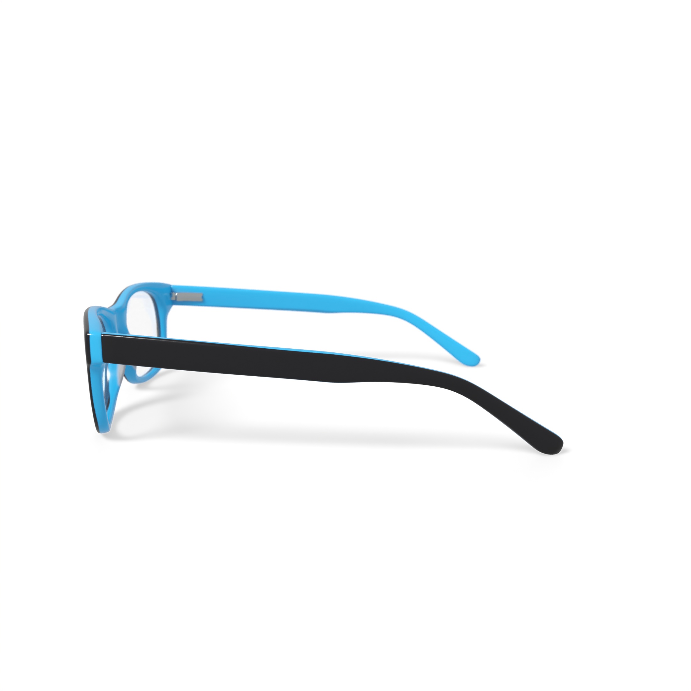 Walmart Women's FM19011 Square Prescription Eyeglasses with Case, Black/Blue