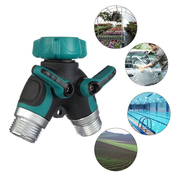 HALLOLURE Heavy Duty Garden Hose Splitter 2 Way Y Connector, Y Valve