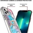 thumbnail image 1 of Marble Floral iPhone 11 Pro Case, Slim Anti-Scratch Shockproof TPU Bumper with 360 Ring Kickstand, Galaxy Blue, 1 of 1