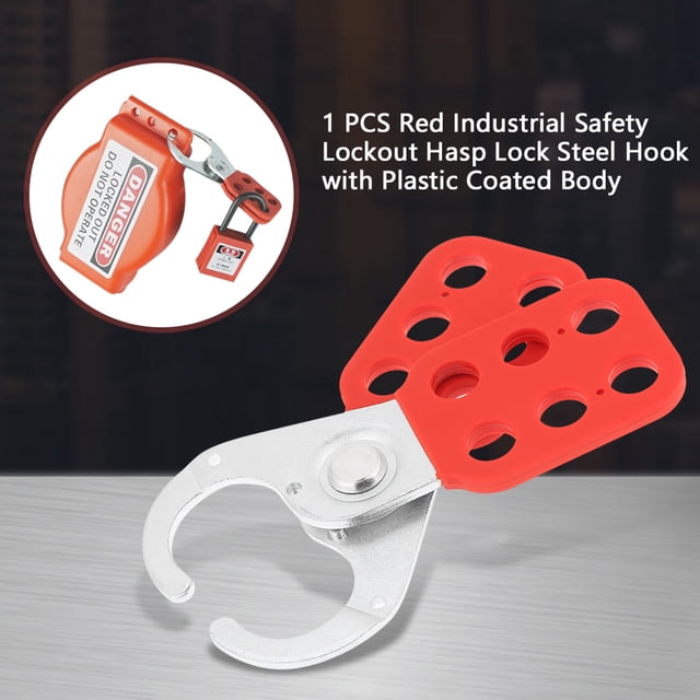 LAFGUR Safety Lockout Hasp Prying-Resistant Red Lockout Hasp For Mechanical Industry Maintain Equipment