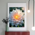 thumbnail image 2 of Diamond Art Kit for Adults, Radiant White Lotus Blossom Diamond Painting for Adults Beginners, DIY Diamond Art Painting Kits, 5D Diamond Painting Crafts for Home Decor 12x16 Frameless, 2 of 7