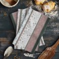 thumbnail image 6 of Grey Stripes Abstract 1 Pack Kitchen Towel, Water Absorbent Dish Towel, Geometric Spring Flowers Country Decorative Hand Towels - Quick Drying Cloth for Cooking Baking, 18x28 Inch, 6 of 8