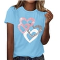 thumbnail image 3 of Sentmoon T-Shirts pour Femmes Hauts de Sortie pour Femmes Mode Décontractée pour Dames T-Shirt Imprimé Col Rond à Manches Courtes Ravissant pour l'Été et Temps Chaud TG, 3 of 5