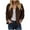 Coffee, variant on larppty Women Oversize Trench Coat Plaid Lining Lapel Button Down Casual Crop Jacket Outwear with Pockets (AG, XL)