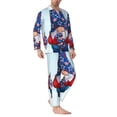 thumbnail image 2 of Salouo Cute Gnomes in USA1 Print Button-Front Long Sleeve Pajama Set for Men, Soft 2Pjs Men's Long Sleeve Sleepwear-Medium, 2 of 7