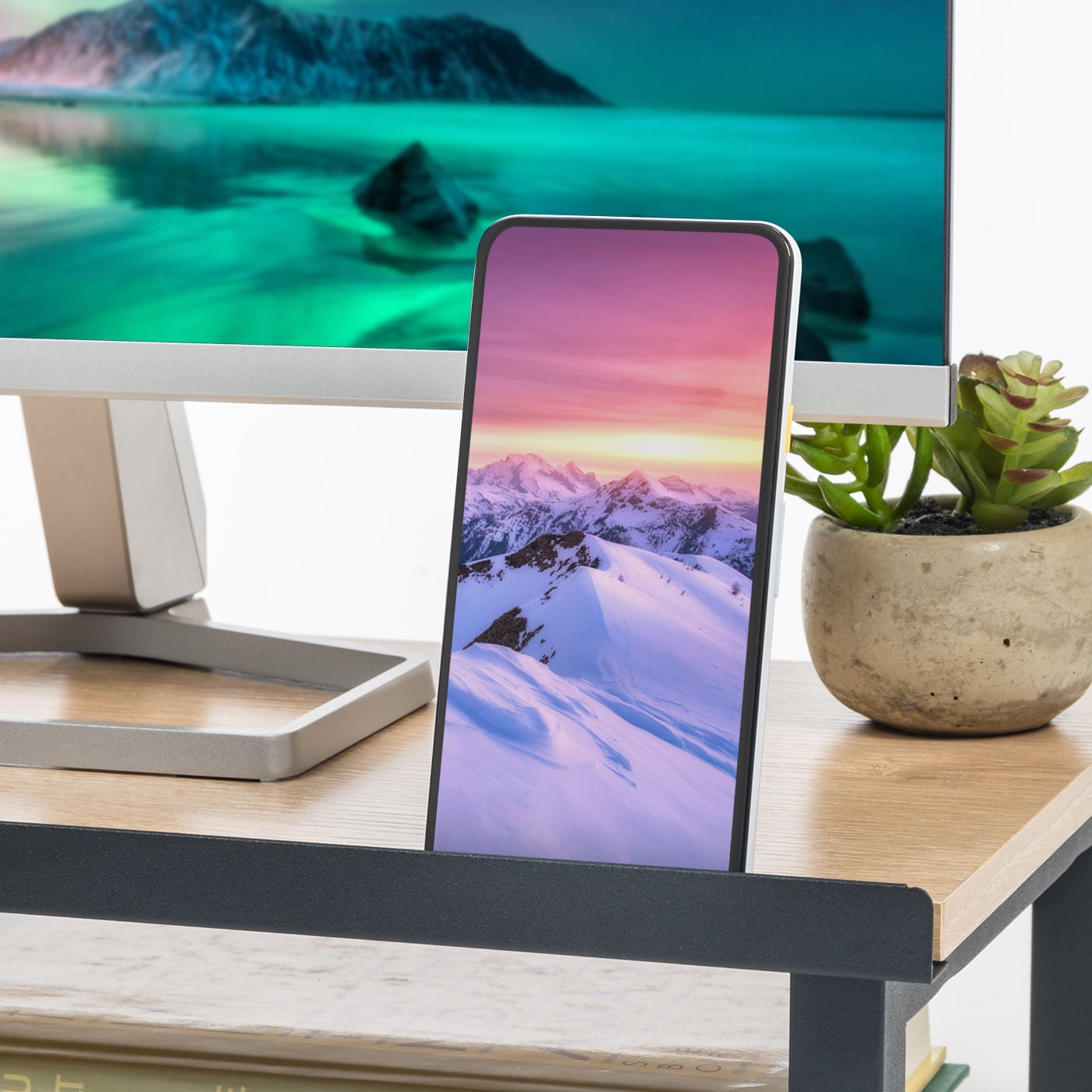 IRIS Office Computer Desk With Monitor Stand, Organizer and Cable Tray