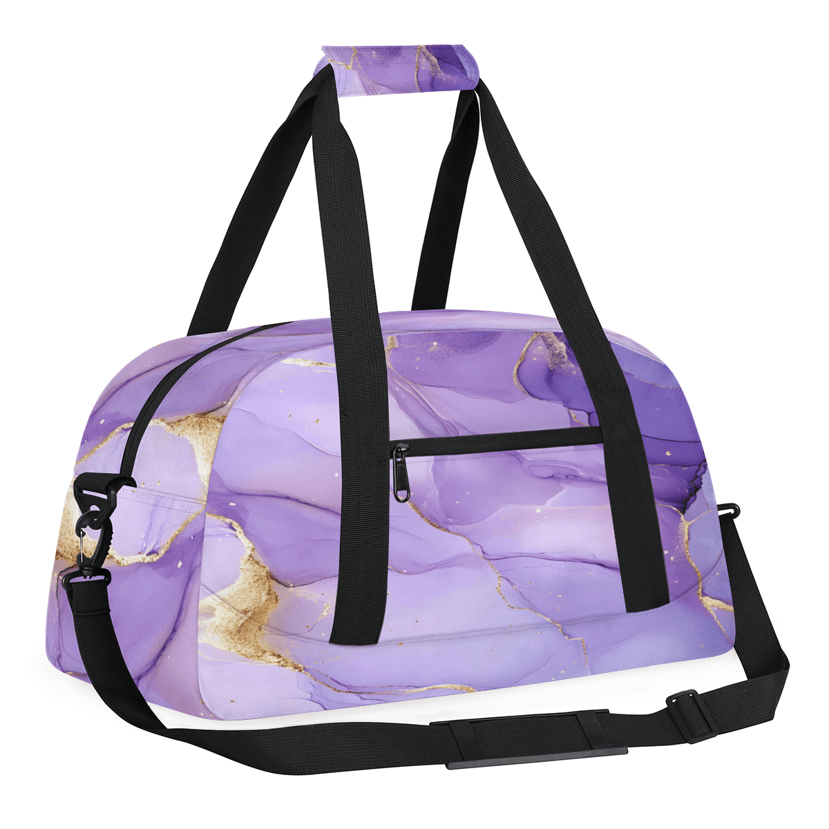 Herdesigns Purple Sports Duffle Bags Travel Duffle Bag Gym Bag Marble Weekender Travel Bag Waterproof Overnight Bag Carry On Travel Tote Bag Dance Bags
