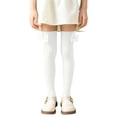 thumbnail image 3 of QSAWXQZ Girls' Knee High Socks Bow Detail Ribbed Knitting Breathable Long Socks 3-12Years, 3 of 7