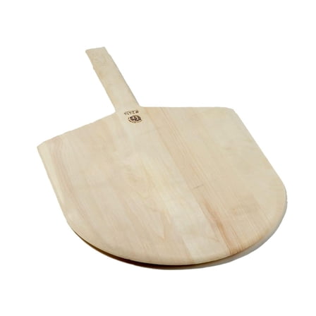 Wood Pizza Peel, 8-Inch Handle, 14""W x 15""L Blade", Brown 14" W x 15" L Blade, 24" L Overall