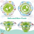 thumbnail image 3 of CQHVKQ 21" Inflatable Baby Pool Float Seat, Baby Swimming Ring for Swim Training, Toddler Inflatable Swimming Float with Double Airbag Safety Seat, Adjustable Infant Pool Floats 6-12 Months, Green, 3 of 9
