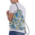 thumbnail image 3 of Easygdp Flower and Sail Boat Drawstring Backpack, Beach Sackpack, Travel Sackpack Lightweight for Sports, Gym, Travel, Swimming - Medium, 3 of 9