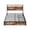 Vintage Brown-2 Drawers, variant on Ktaxon Twin Size Bed Frame with Charging Station & LED Storage Headboard, Metal Platform Bed Frame with 4 Underbed Drawers for bedroom, Vintage Brown
