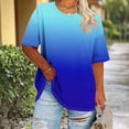 thumbnail image 2 of Jacenvly Hauts pour Femmes Liquidation Hauts pour Femmes Grande Taille Col Rond Manches Courtes Printemps/été T-Shirt Basique T-Shirt Haut Hauts pour Femmes Grande Taille, 2 of 7